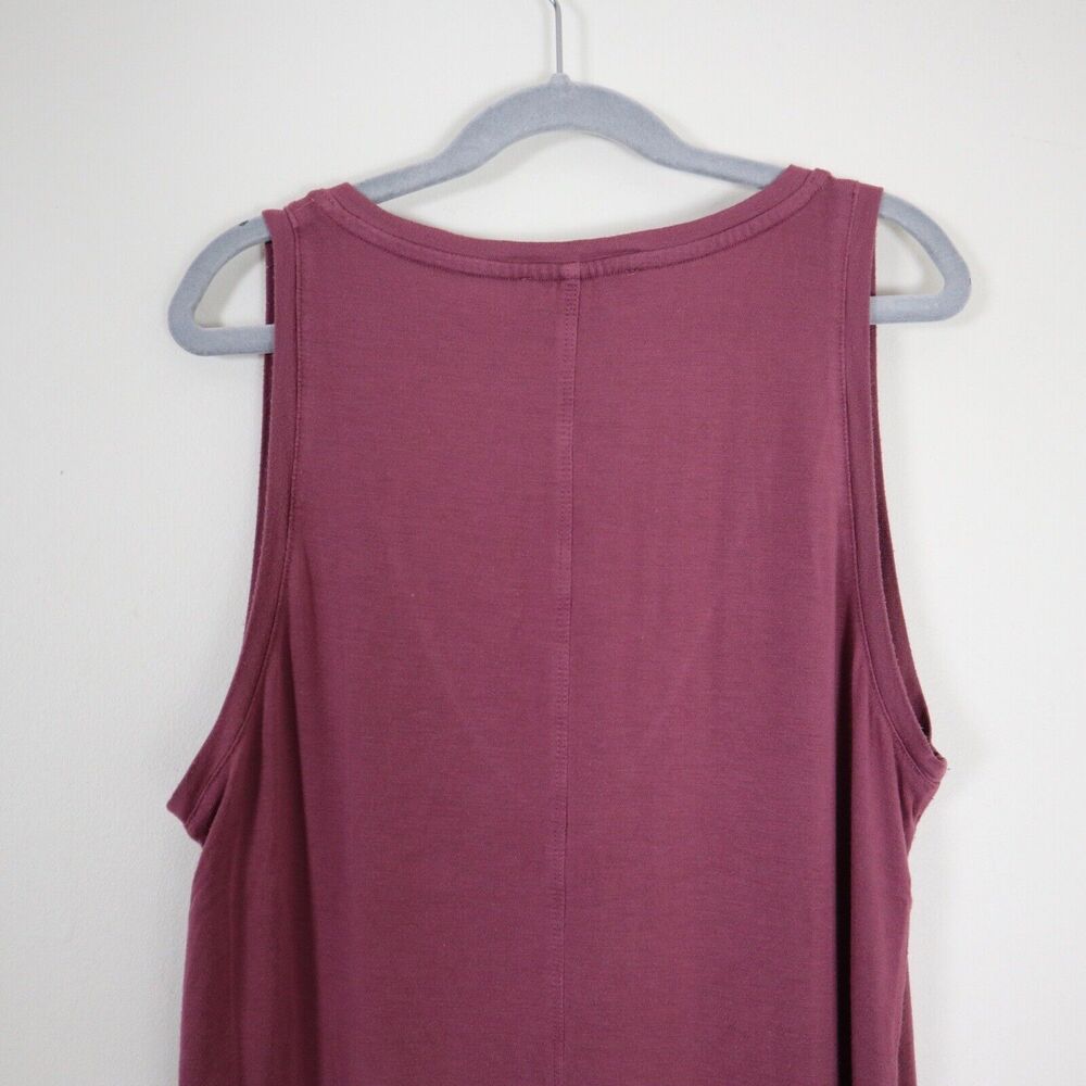 Aritzia Babaton Size XS Zayn Tank Top Jersey V-Neck Plum Purple - Picture 8 of 9